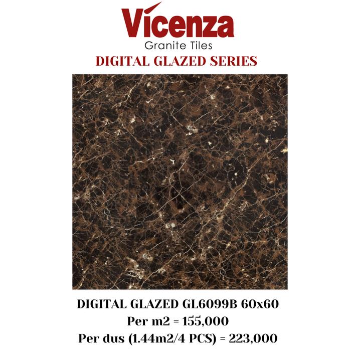 Gambar Granit Granite Tile Motif Marmer Hitam Lantai Dinding 60x60 GL6202C - GL6099B dari Makmur Jaya Inti undefined Tokopedia