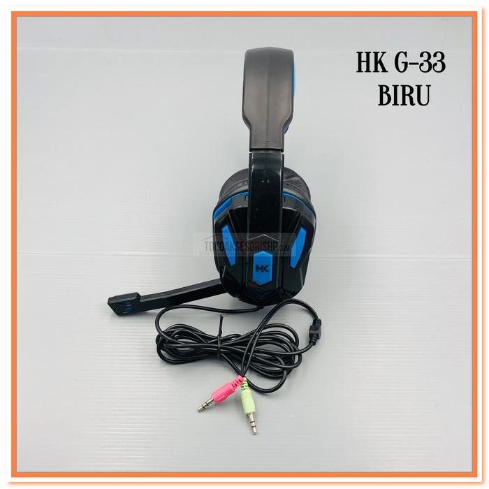 Gambar HEADSET HK E61 AUX EXTREME SUPER BASS / HEADPHONE BANDO HK-E61 ORI - HK G33 biru dari TOKOAKSESORISHP888 undefined Tokopedia