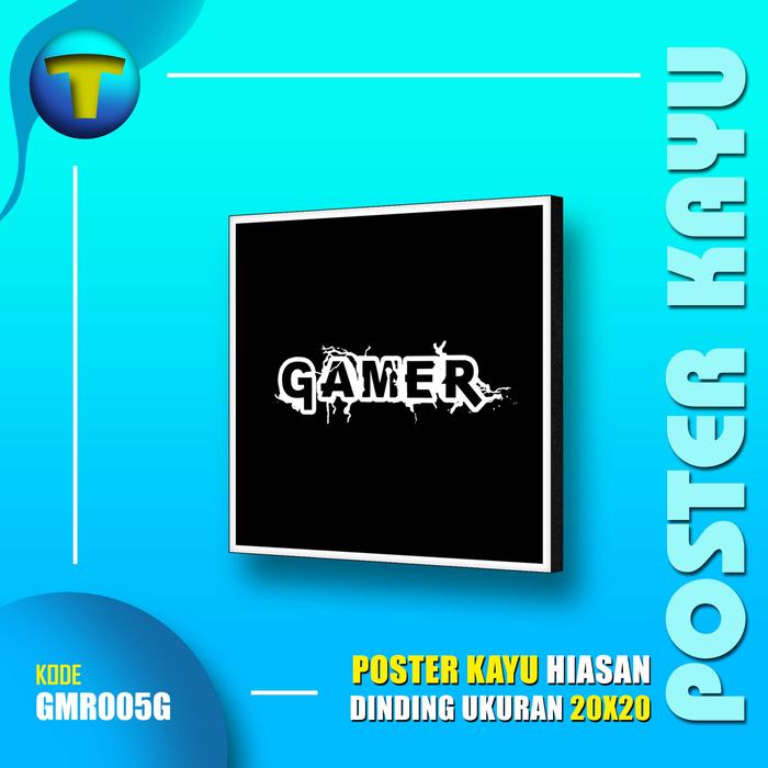 Gambar Gamers Gamer Poster Dinding Kayu Hiasan Dinding Minimalist Pajangan. - GMR005G dari tokodin.id undefined Tokopedia