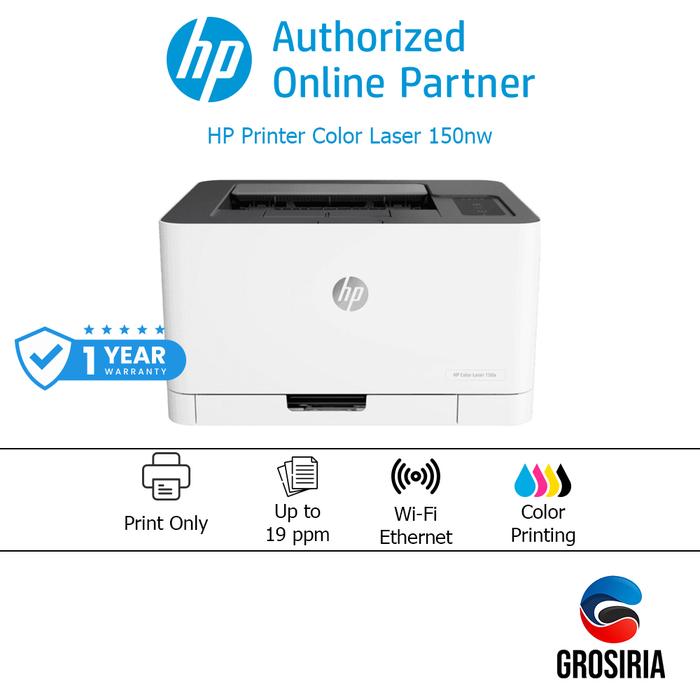 Gambar HP Printer Color Laser 150NW / Wireless / Ethernet [4ZB95A] dari AMTEG - HP AUTHORIZED undefined Tokopedia