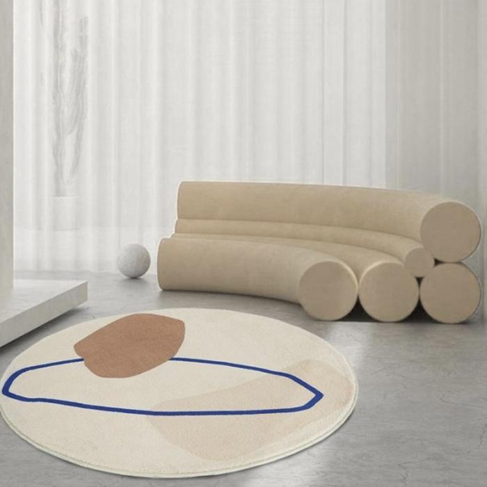 Gambar Round rug carpet nordic living room style premium machine washable - Tipe E 160cm dari Violettsky undefined Tokopedia