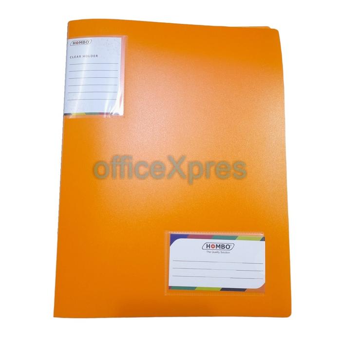 Gambar Map plastik A4 / Dokumen Keeper A4 / Clear Holder A4 40 Lembar Hombo - Orange dari officeXpres undefined Tokopedia