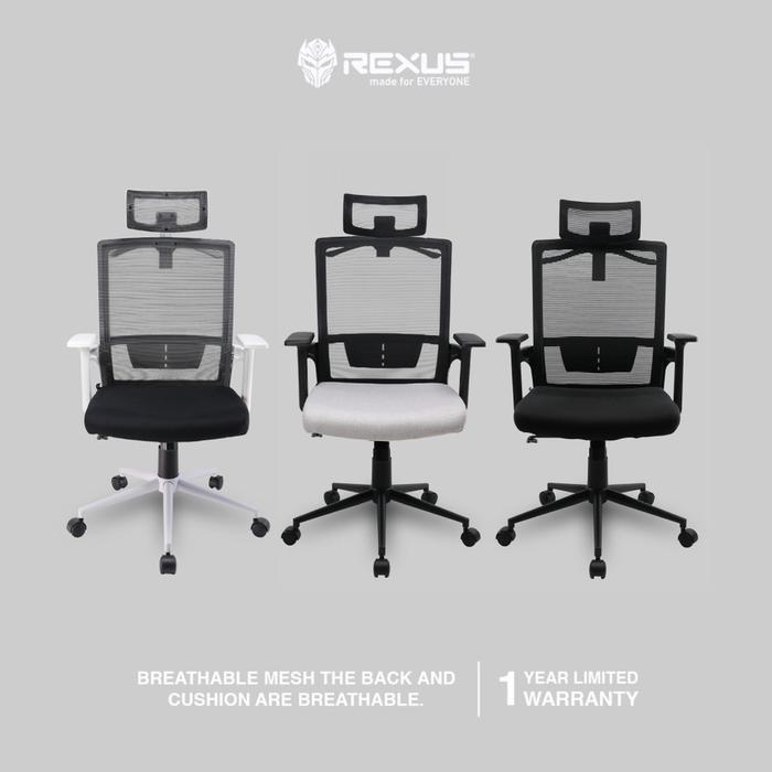 Jual Rexus Ergonomic Office Chair Kursi Kantor NC-1 NC1 Abu