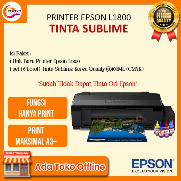 Gambar Printer Sablon Epson L1800 Uk A3 Upgrade Tinta Sublim Korea 6 Warna dari Centro Technology undefined Tokopedia