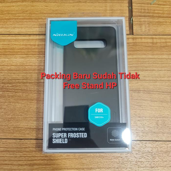 Gambar Hardcase Nilkin Samsung Galaxy S10 Plus (free Stand Hp) original - Hitam dari Nico Acc undefined Tokopedia