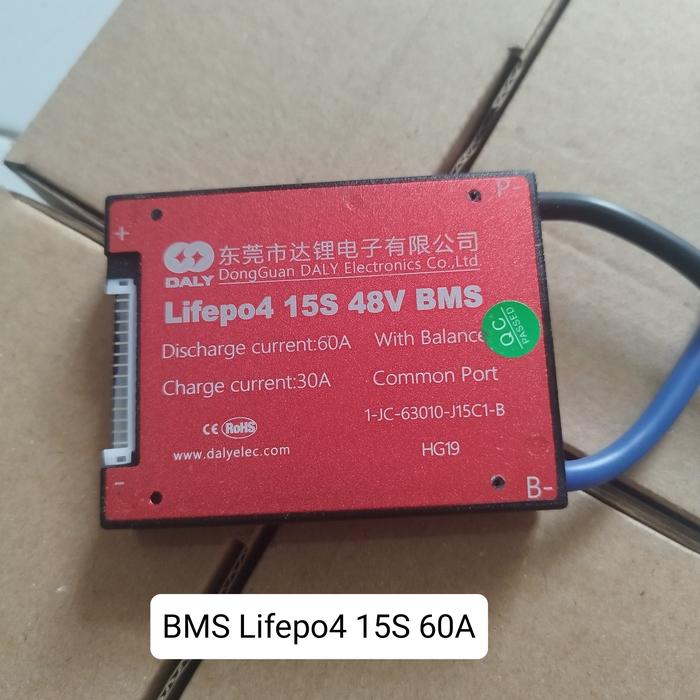 Lifepo4 BMS 15S 100A Daly 48V 100A High Performance - 100A