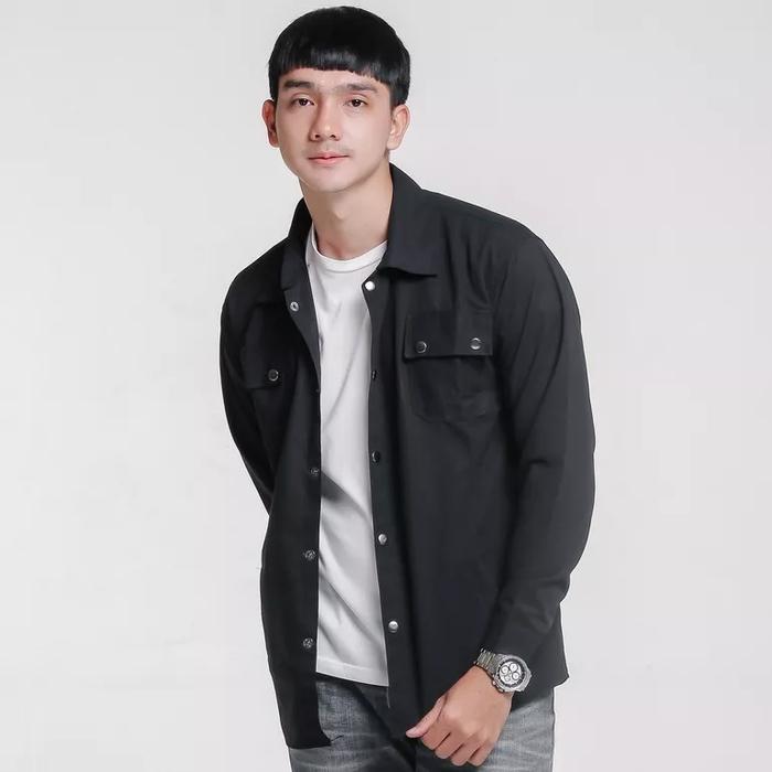 jaket semi parka navy