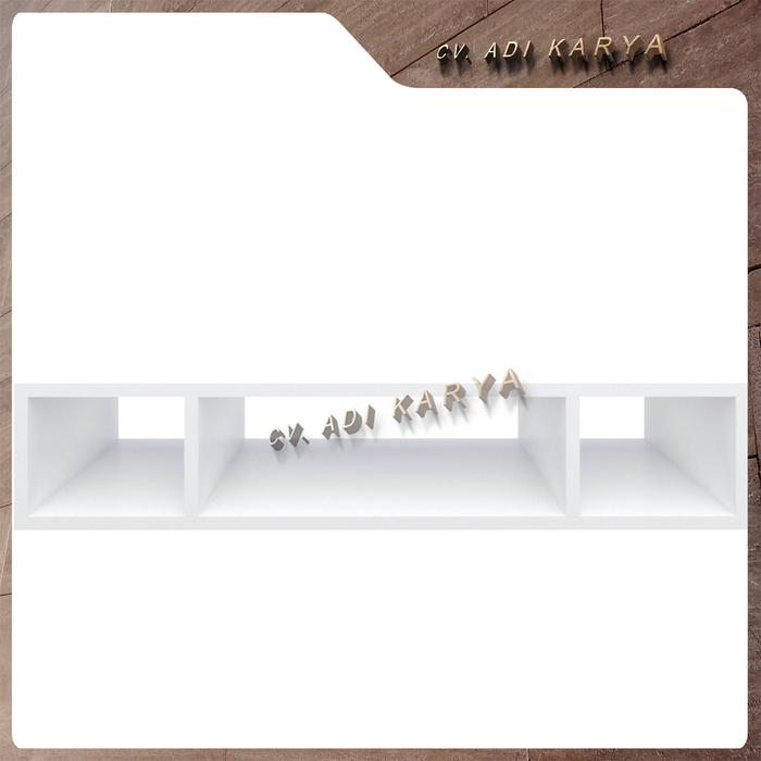 Gambar Rak Televisi Dinding Minimalis Tempel Gantung Meja Melayang Serbaguna - Putih dari Rak Dinding Adikarya undefined Tokopedia