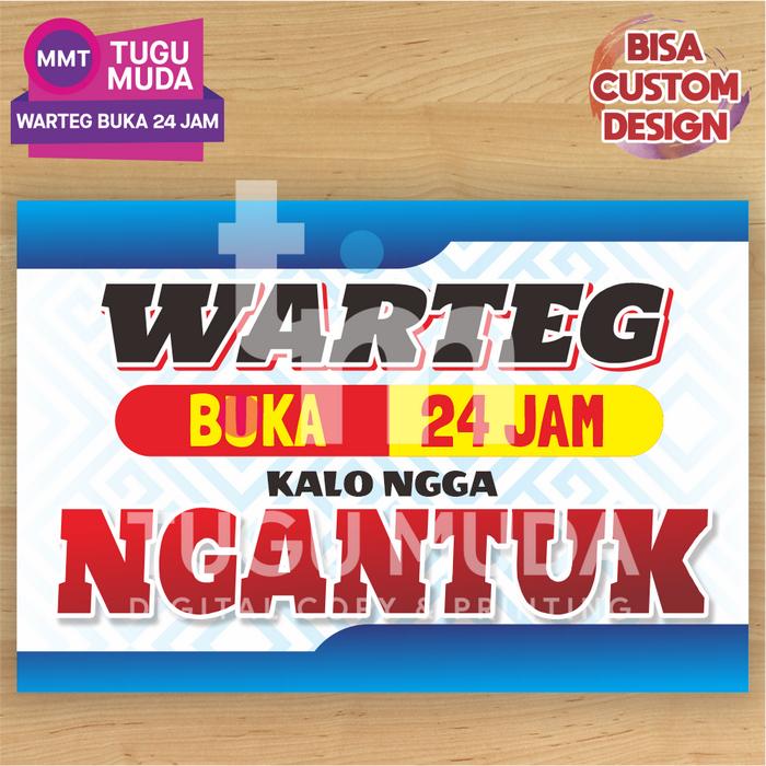 Gambar Cetak Spanduk|Banner|MMT - WARTEG 24 JAM-WARUNG NASI-ANEKA JAJANAN dari Tugu Muda Printing undefined Tokopedia