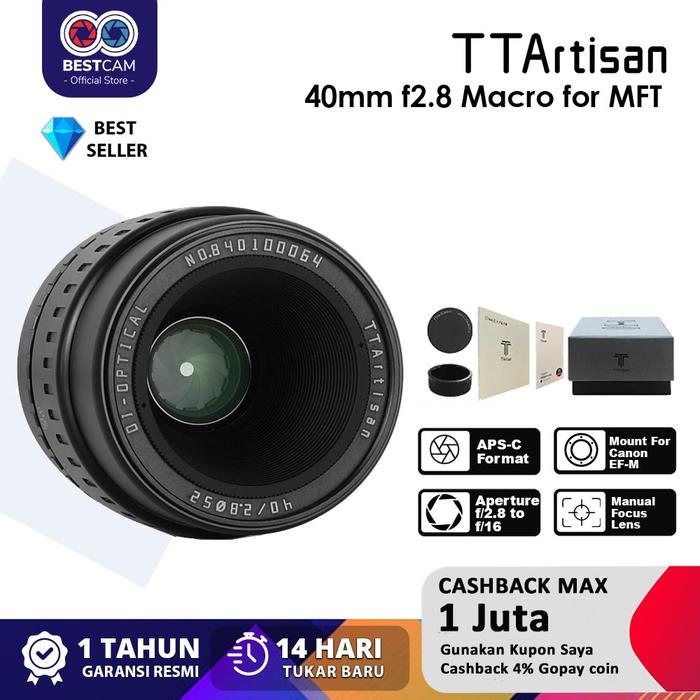 Gambar TTArtisan APS-C 40mm F2.8 MACRO Lens Lensa For Canon Sony Fuji MFT - For Pan/Olympus dari BestCam undefined Tokopedia