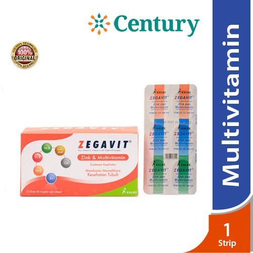 Gambar Zegavit zinc & multivitamin Strip isi 6 Tablet / Multivitamin dari Apotik Century undefined Tokopedia