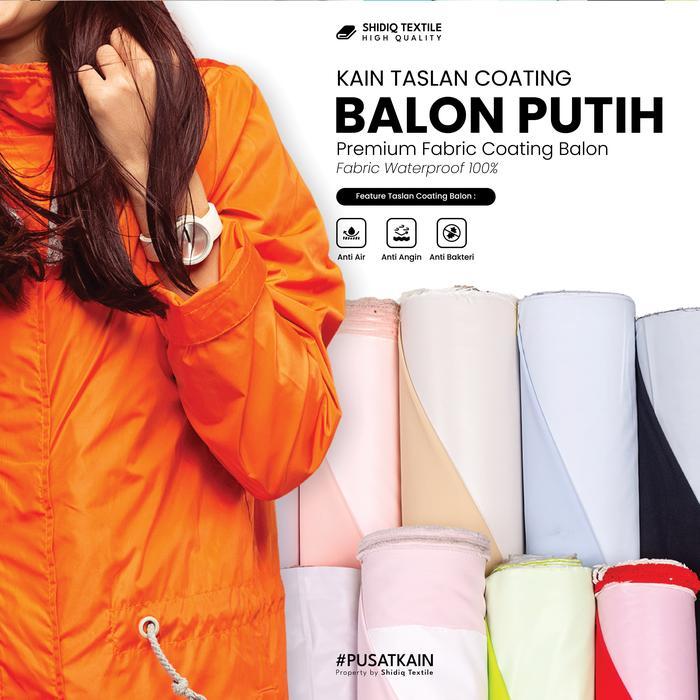 Gambar Bahan Kain Taslan Balon Putih 1 - Utama dari Shidiq Textile undefined Tokopedia