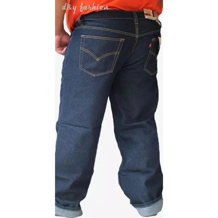 Gambar Celana jeans pria jumbo big size 38-48 coklat dan abu abu ukuran besar - blueblack navy, ukuran 48 dari D&Y fashion Tokopedia undefined Tokopedia