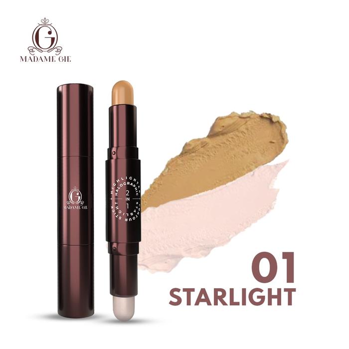 Gambar Madame Gie Holographic 2-in-1 Highlighter & Contour Stick - 02 Moonlight dari korea grosir shop undefined 5 Tokopedia