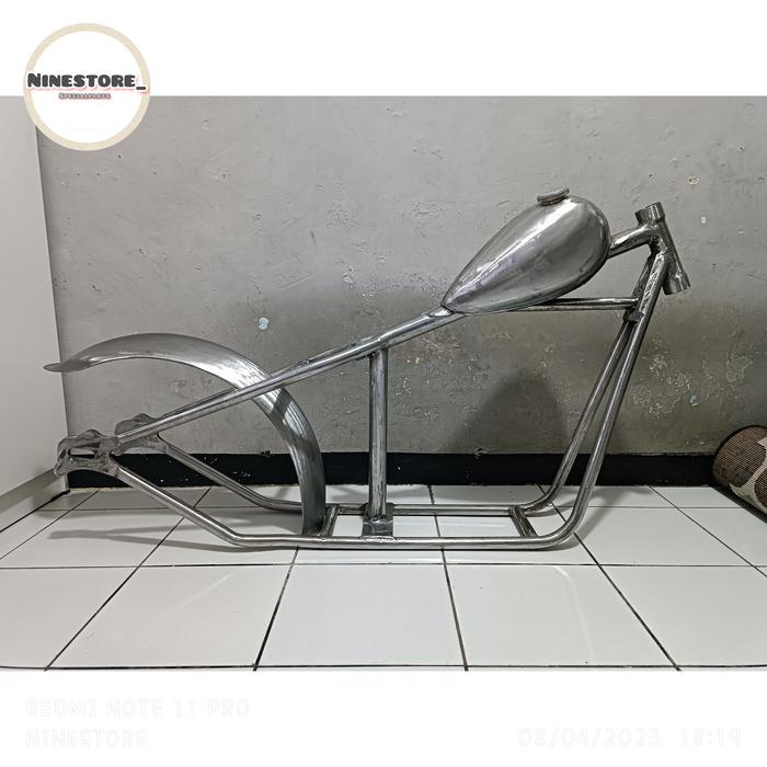 Gambar Paket hemat rangka frame chopper,tangki peanut, spakbor belakang - paket palang 2, 1 unit dari Ninestore undefined Tokopedia