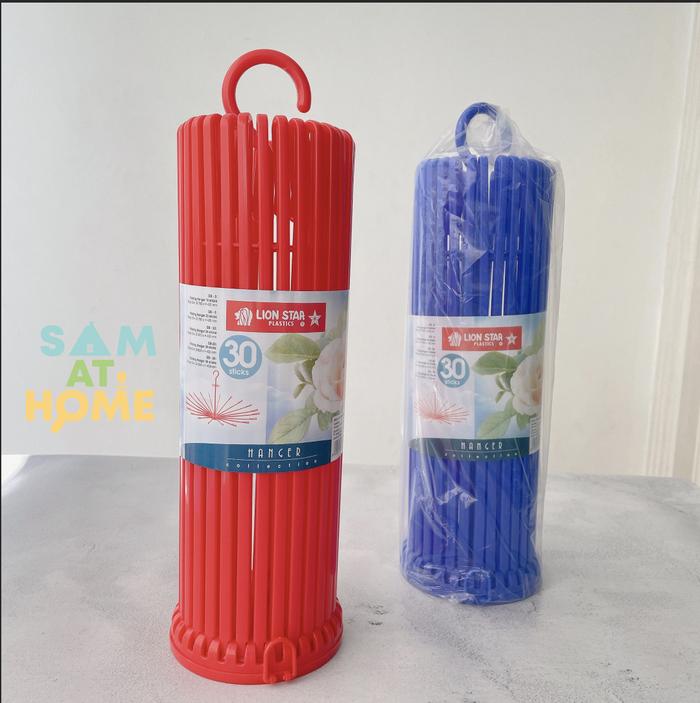 Gambar Gantungan Hanger Lion Star Jemuran Baju Lipat Payung Besar - 30 stick dari Sam At Home Official undefined Tokopedia
