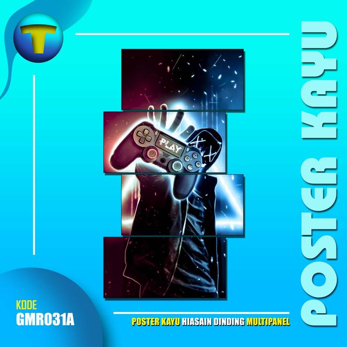 Gambar TOKODIN PAKET POSTER - Hiasan Dinding Gamers Gaming Room Poster Kayu. - GMR031A dari tokodin.id undefined Tokopedia