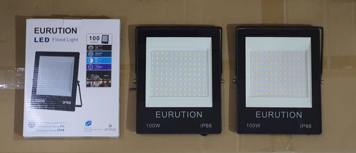 Gambar Lampu LED Sorot 100 watt EURUTION Flood light LED 100W 220V Outdoor - Putih dari CV. Sumber Cahaya Baru undefined Tokopedia