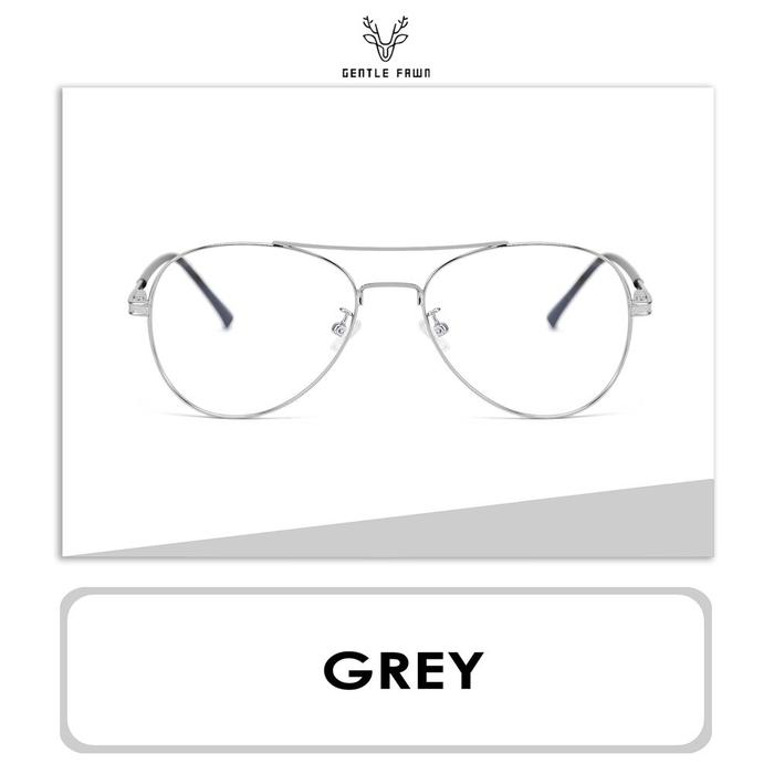 Gambar Kacamata Frame Style Aviator Metal+Tr90 Bisa Minus Pria Wanita 9826 - GREY, FRAME SAJA dari Gray Pink undefined Tokopedia