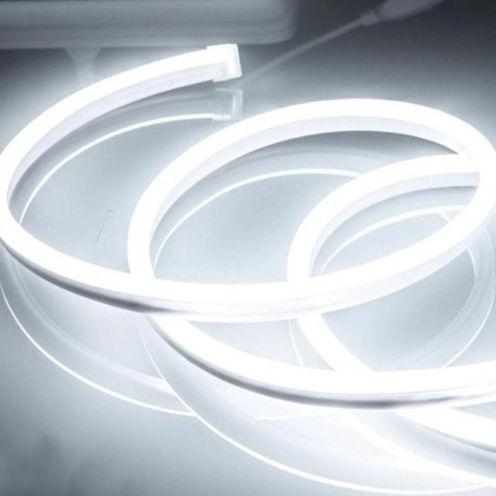 Gambar TOP BRIGHT Lampu Selang LED Strip Neon Flex 2835 50M 220V Outdoor Waterproof IP65 Super Flexible 120LEDs Per Meter Dekorasi Tulisan Drop Ceiling - Putih dari TOKO GROSIR LED undefined Tokopedia