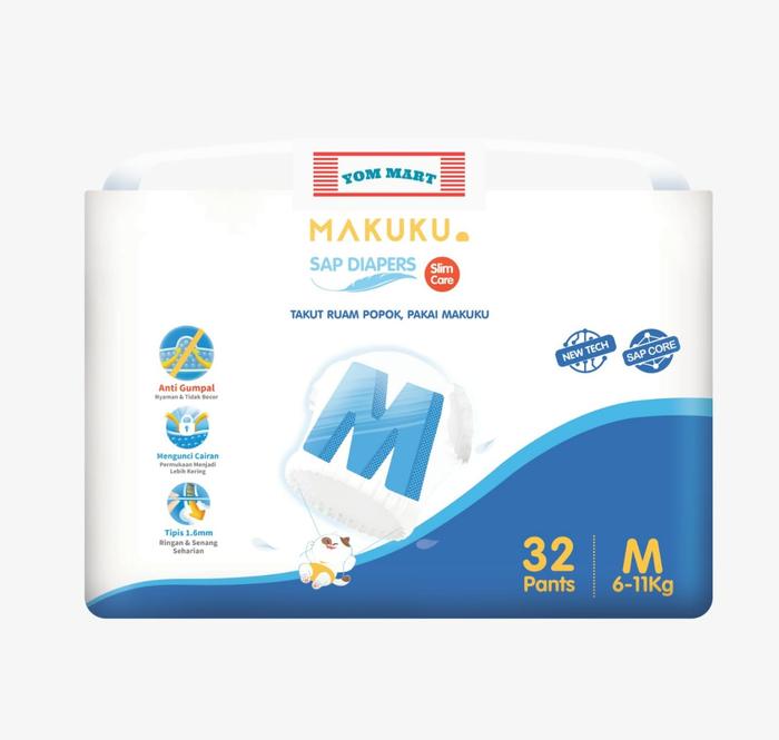 Gambar POPOK MAKUKU SLIM CARE NB, S, M, L, XL, XXL - XL28 dari Yom Mart undefined 4 Tokopedia