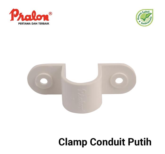 Gambar Clamp Conduit 20mm (Pralon) / Klem - Putih dari Adiyasa Jaya undefined Tokopedia