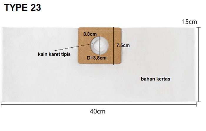 Gambar Garbage Bag Kantong Debu Dust Bag Vacuum Cleaner Kertas Part-2 - Type 23 dari KRstorex undefined Tokopedia