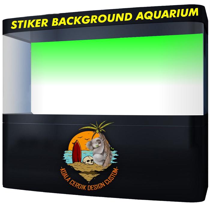 Gambar Background Gradasi untuk Aquarium - Hijau-putih, 30x35 dari Koala Cerdik Design Custom undefined Tokopedia