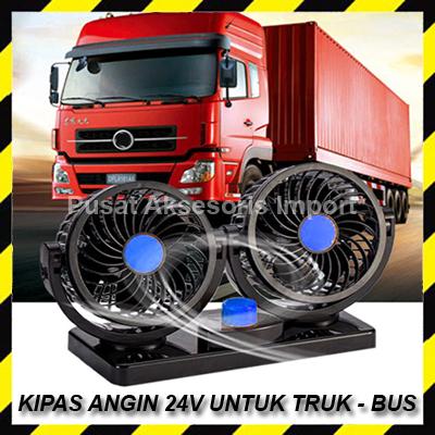Gambar Kipas Angin Mobil Double Headed Fan Portable 12V dan 24V Truk Bus - HX-T303(24V) dari Importir Kaca Film dan Accessories Mobil undefined Tokopedia