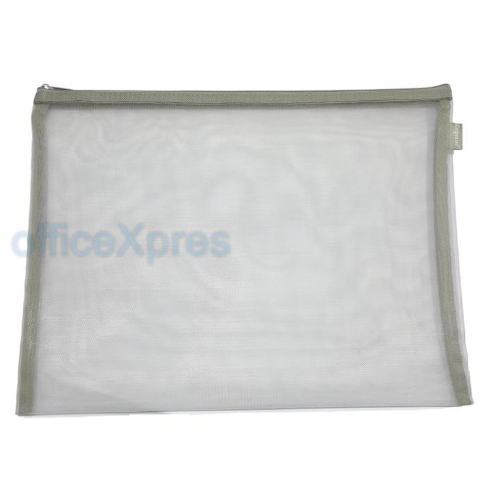 Gambar Zipper Bag B4 / Map Zipper / Map Jaring / Map Resleting / Tas Pouch B4 - Hijau dari officeXpres undefined Tokopedia