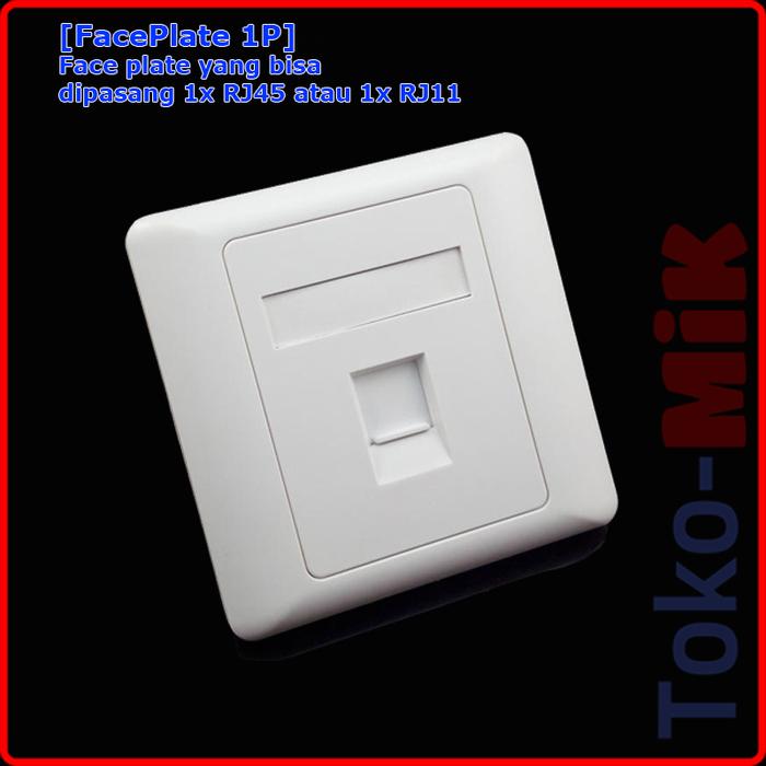Gambar Konektor RJ45 LAN RJ11 Telepon Wall Socket Tembok FacePlate Inbow - FacePlate-1P dari Toko-MIK undefined Tokopedia