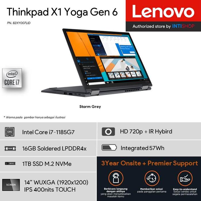 Gambar ThinkPad X1 Yoga Gen 6  i7-1185G7 16GB 1TB SSD M.2  WIN 10 PRO dari IntiShop Official Store undefined Tokopedia