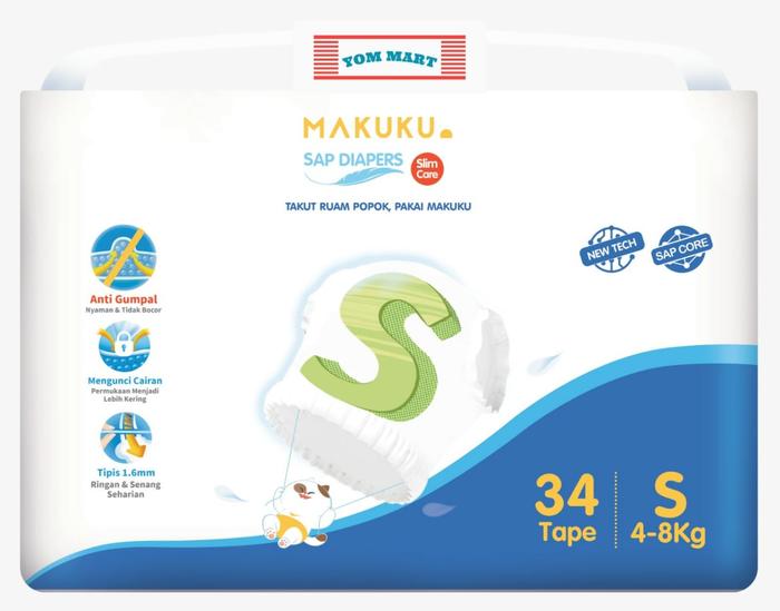 Gambar POPOK MAKUKU SLIM CARE NB, S, M, L, XL, XXL - XL28 dari Yom Mart undefined 3 Tokopedia