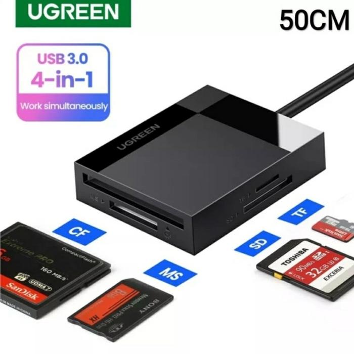 Jual Card Reader USB Ugreen Adapter CF MS SD TF Memory Card PC