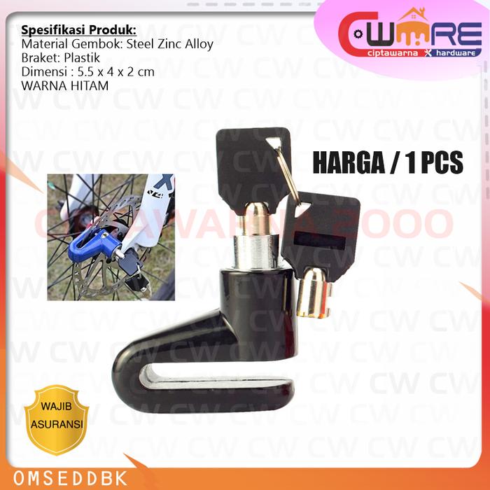 Gambar Kunci gembok cakram motor HONDA original AHM Disk Brake Lock Safety - HITAM - RANDOM dari Ciptawarna2000 Home Living undefined Tokopedia