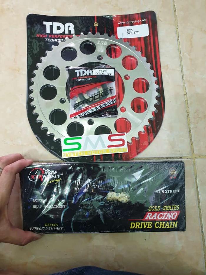 Jual Gear Gir Set Yamaha r25 mt25 Gear Depan TDR Gear Belakang TDR ...