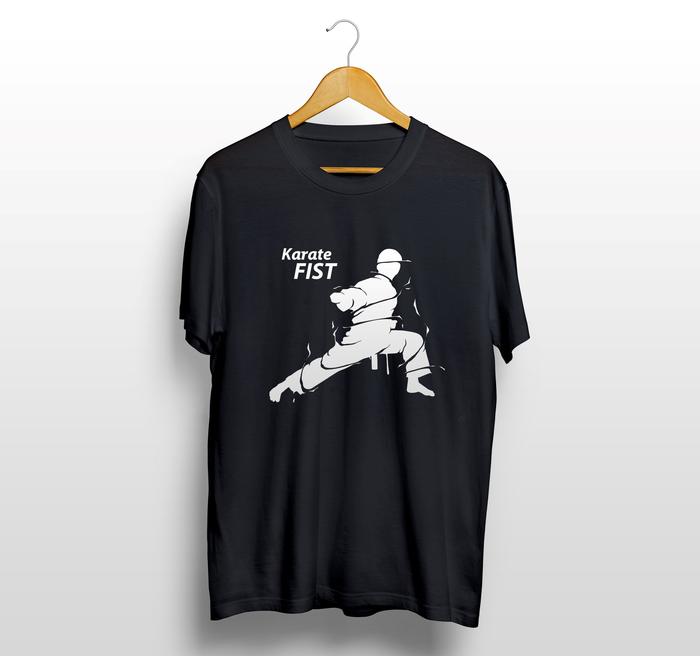 Gambar Kaos Oblong Distro Karate Fist Olahraga Martial Arts Cowok Cewek Murah - Hitam, L dari Abi Kiya Store undefined Tokopedia