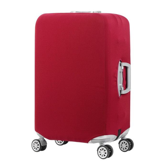 Gambar Pelindung Koper Luggage Cover Kain Elastis dengan Resleting Size L - Red dari Brandy Home Fashion undefined Tokopedia