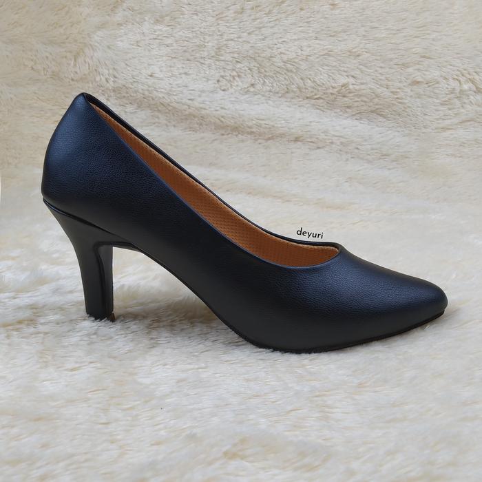 Gambar Sepatu Wanita High Heels 7.5 cm Deyuri LUNA - Hitam, 38 dari deyuri shoes undefined Tokopedia