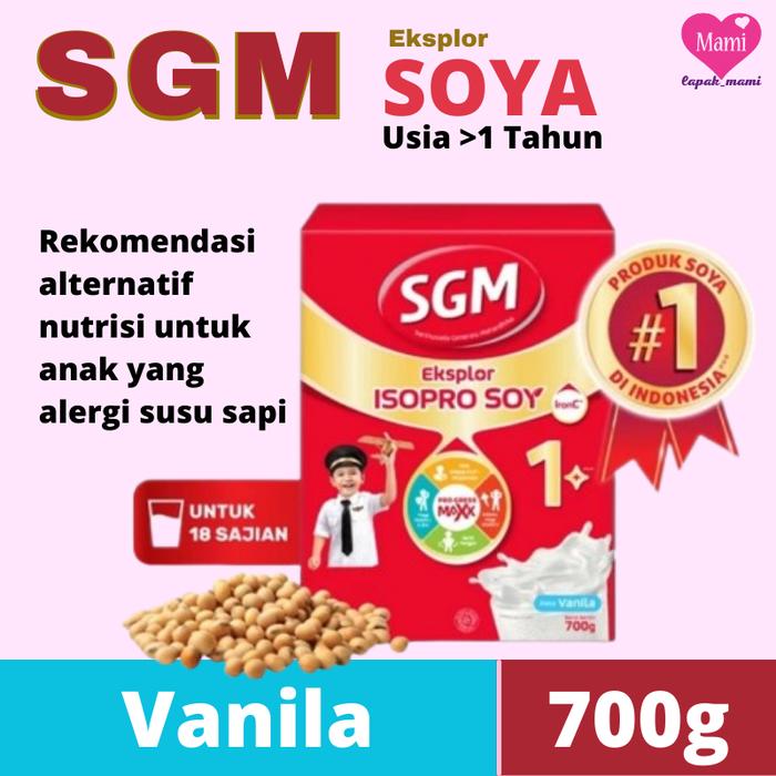 Gambar SGM Soya 1+ 700g Vanila Susu Bubuk Formula Untuk Anak Alergi Susu Sapi dari lapakmami9 undefined Tokopedia