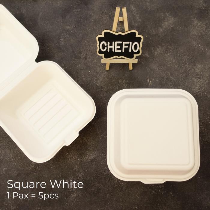 Gambar Bento Bear Cake Burger Box Korea Dessert Lunch Box Kotak Kue Tart Mini - Square White dari Chefio Kitchenware undefined Tokopedia