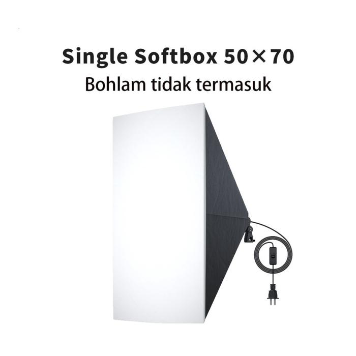 Gambar INBEX Single Socket E27 Light Bulb Softbox Photography 50x70cm - Softbox Only dari Genesis Camera Surabaya undefined Tokopedia