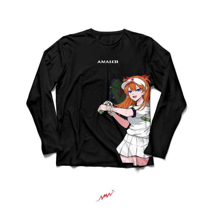 Gambar Longsleeve Kaos Anime Evangelion - Asuka Langley Cup by Amai.co - Hitam, S - MEDIUM dari Waifuku Japan undefined Tokopedia