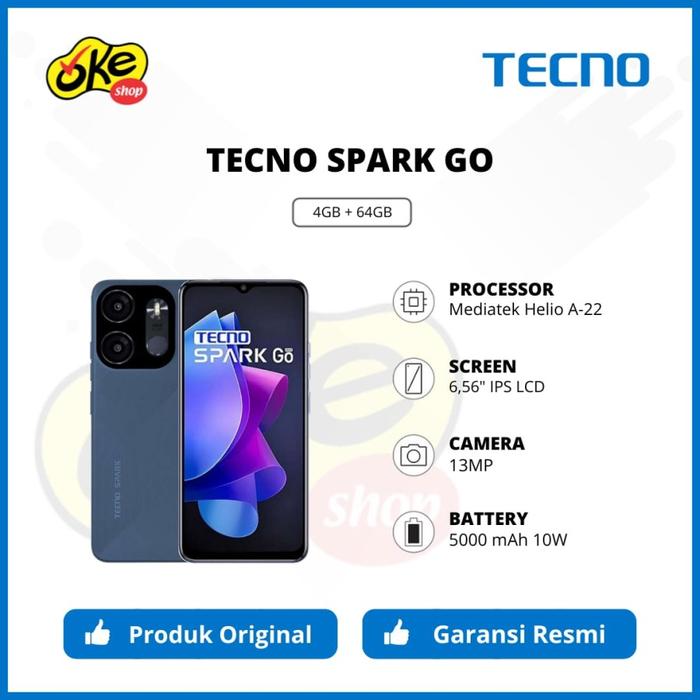 Gambar TECNO SPARK Go 2023 Smartphone 4GB/64GB Garansi Resmi - Promo Spark Go dari Okeshop undefined Tokopedia