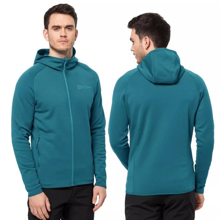 Gambar jaket jack wolfskin original seri baiselberg hoodie full zip - freshwater blue dari hills adventure undefined Tokopedia