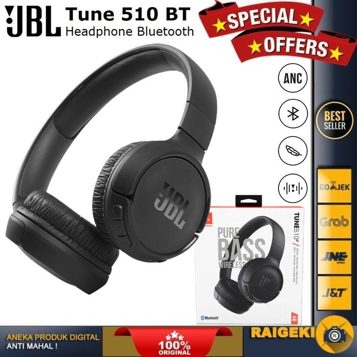 Gambar JBL Tune 510 BT Bluetooth Wireless Headphone Tune 510BT T510 BT - Hitam dari Raigeki official shop undefined Tokopedia