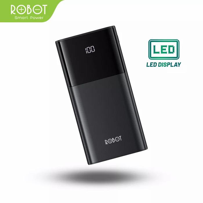 Gambar ROBOT RT190S Powerbank 10000mAh LED DUAL PORT Power Bank 10000 mAh - Hitam dari QUEEN id Official undefined Tokopedia