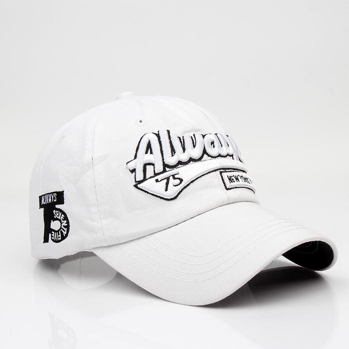 Gambar TOPI BASEBALL ALWAYS KATUN IMPORT PREMIUM QUALITY CASUAL SPORTY DISTRO - Putih dari MYLY Official Store Kota Bekasi Tokopedia
