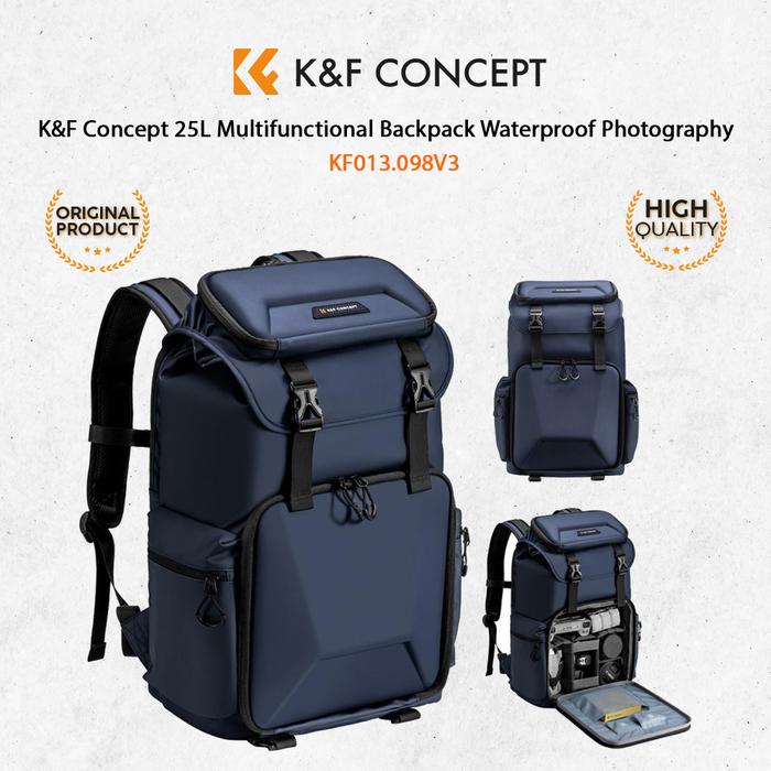 Gambar K&F KNF Concept 25L Multifunctional Backpack Waterproof Photography - Blue dari KFConceptAuthorized.id undefined Tokopedia