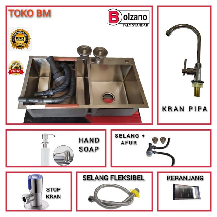 Gambar kitchen sink portabel bolzano 8245 cm - PAKET 1 dari Toko-BM_NEW undefined Tokopedia